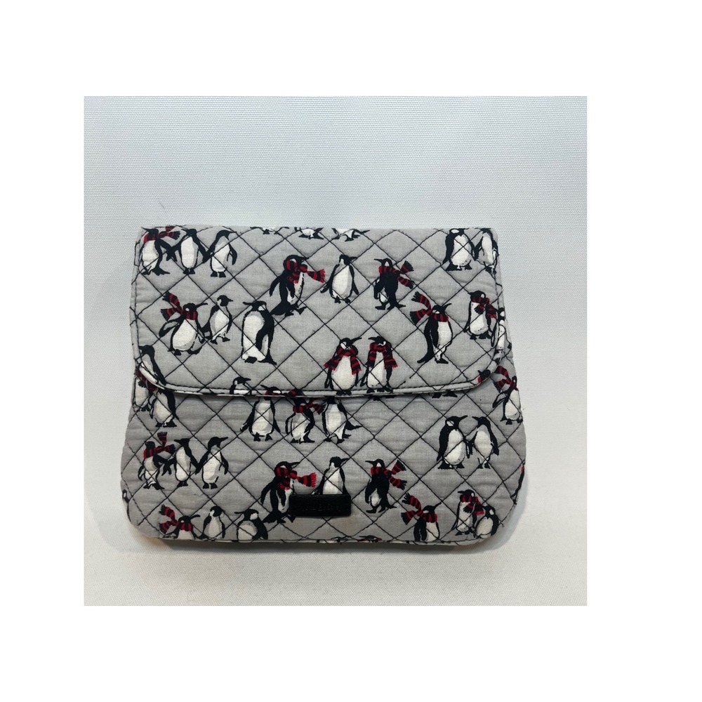 Vera Bradley Brush and Cosmetic Case Playful Penguins Retired 2018‎ Travel Pouch